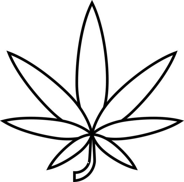 Black Medical marijuana ou ícone de folha de cannabis isolado no fundo branco. Símbolo de cânhamo. Ilustração vetorial — Vetor de Stock