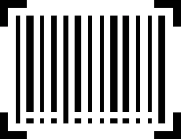 Schwarzes Barcode-Symbol isoliert auf weißem Hintergrund. Vektorillustration — Stockvektor