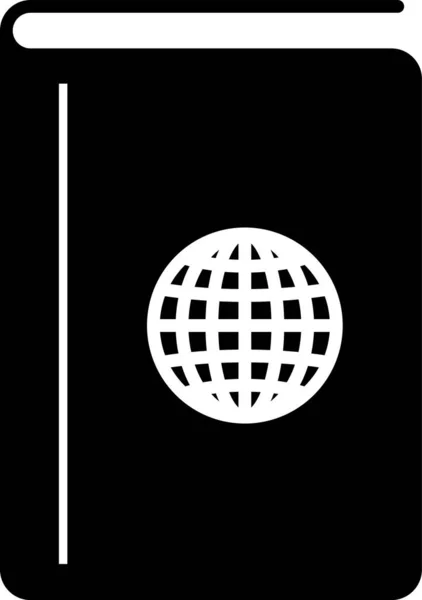 Capa preta ícone guia de viagem livro isolado no fundo branco. Ilustração vetorial —  Vetores de Stock