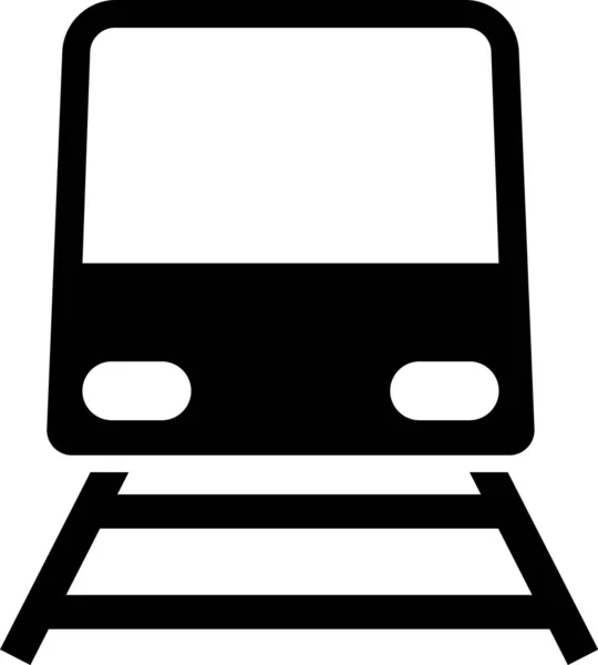 黑色火车图标隔离在白色背景上。公共交通标志。地铁列车运输。地铁。矢量插图 — 图库矢量图片