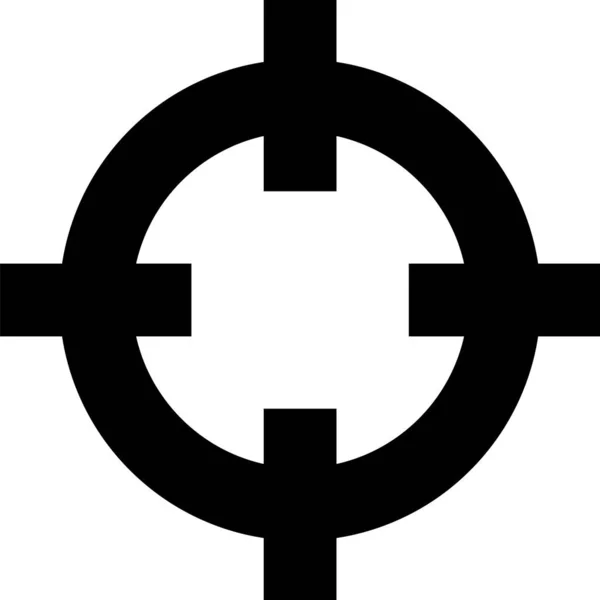 黑色目标运动射击比赛图标隔离在白色背景。使用射击场或射击编号清洁目标。矢量插图 — 图库矢量图片