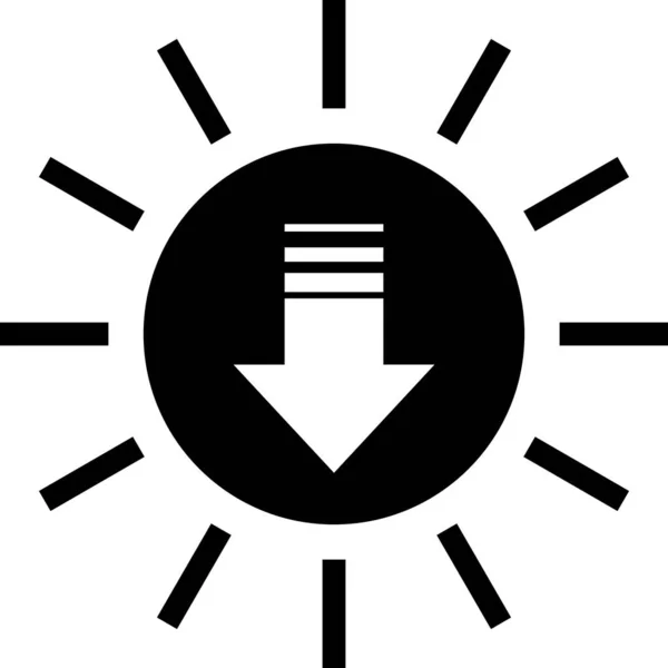 Czarny zachód słońca ikona odizolowany na białym tle. Ilustracja wektora — Wektor stockowy