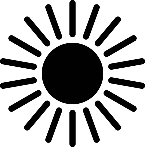 Icono Sol Negro aislado sobre fondo blanco. Ilustración vectorial — Archivo Imágenes Vectoriales