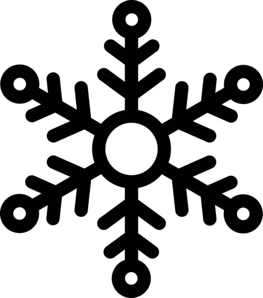 Svart snöflinga ikon isolerad på vit bakgrund. Vektorillustration — Stock vektor