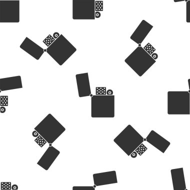 Gri hafif simgesi izole Dikişsiz desen beyaz arka plan üzerinde. Vektör çizim