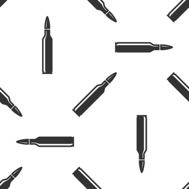 Gri Bullet simgesi beyaz arka planda yalıtılmış Dikişsiz desen. Vektör Illustration