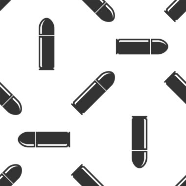 Gri Bullet simgesi beyaz arka planda yalıtılmış Dikişsiz desen. Vektör Illustration