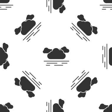 Gri Bulut simgesi, beyaz arka planda izole edilmiş kusursuz desen. Vektör İllüstrasyonu