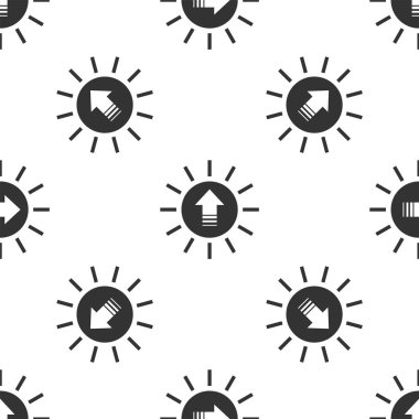 Gri Günbatımı simgesi beyaz arkaplanda izole edilmiş kusursuz desen. Vektör İllüstrasyonu