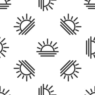 Gri Günbatımı simgesi beyaz arkaplanda izole edilmiş kusursuz desen. Vektör İllüstrasyonu