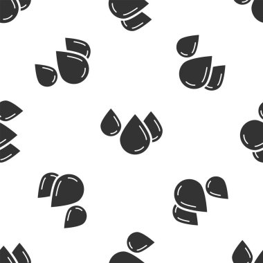 Gri Su damlası ikonu beyaz arka planda izole edilmiş kusursuz desen. Vektör İllüstrasyonu