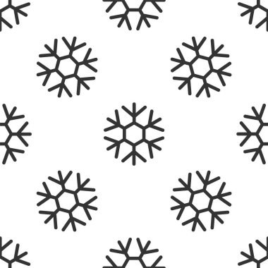 Gri Kar Tanesi ikonu, beyaz arka planda kusursuz desen izole etti. Vektör İllüstrasyonu