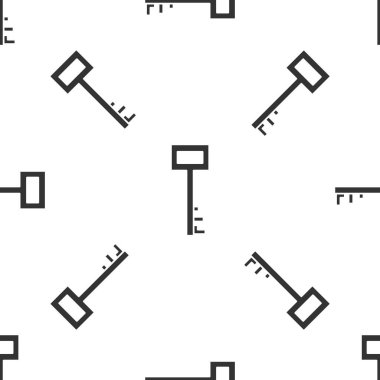 Gri Korsan anahtar simgesi beyaz arkaplandaki kusursuz deseni izole etti. Vektör İllüstrasyonu