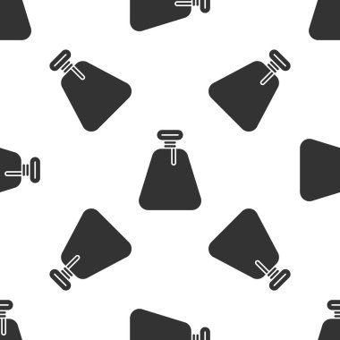 Gri Korsan çuvalı ikonu beyaz arka planda kusursuz desen izole etti. Vektör İllüstrasyonu