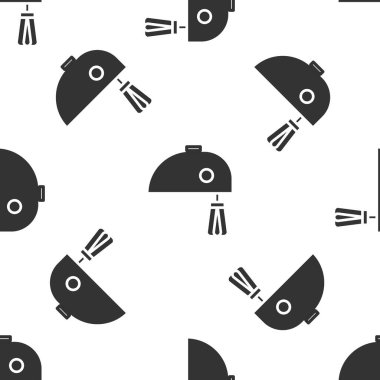 Gri Elektrik karıştırıcı simgesi beyaz arka planda izole edilmiş kusursuz desen. Mutfak blenderi. Vektör İllüstrasyonu