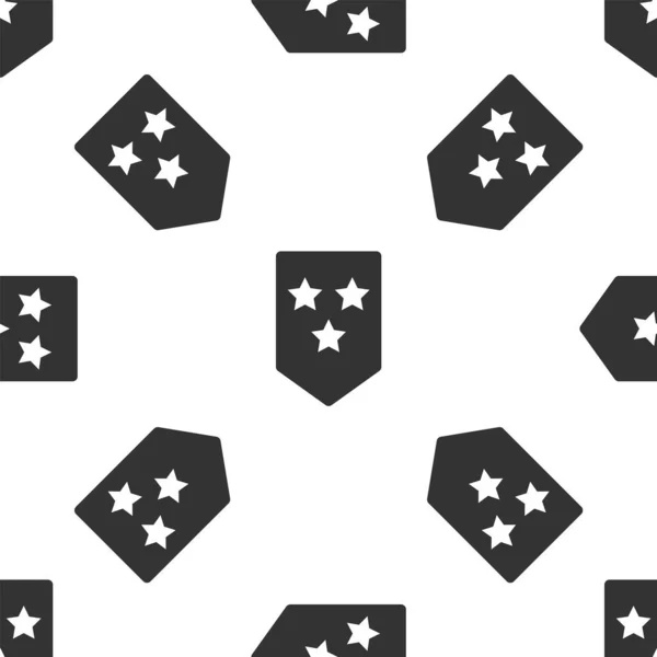 Gri sembol simgesi, beyaz arkaplanda izole edilmiş kusursuz desen. Askeri rozet işareti. Vektör İllüstrasyonu — Stok Vektör