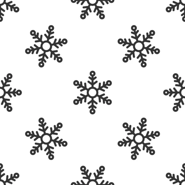 Šedá Sněhová vločka ikona izolované bezešvé vzor na bílém pozadí. Vektorová ilustrace — Stockový vektor