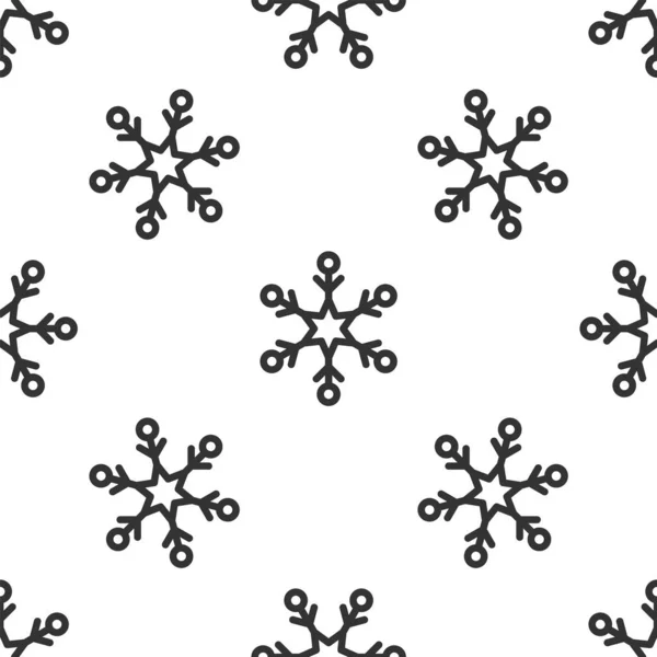 Icona Fiocco di neve grigio isolato modello senza soluzione di continuità su sfondo bianco. Illustrazione vettoriale — Vettoriale Stock