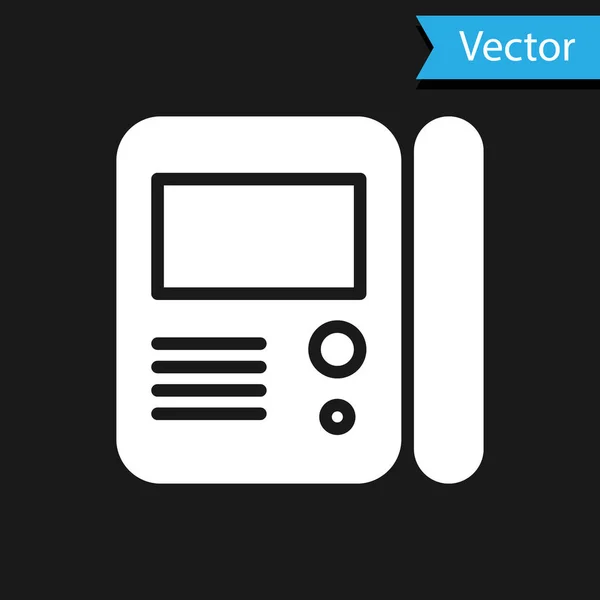 White House intercom system icon isolated on black background. Vector Illustration — Stock Vector