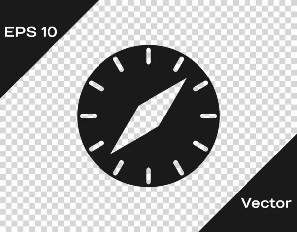 Graues Kompass-Symbol isoliert auf transparentem Hintergrund. Windrose Navigationssymbol. Windrosenschild. Vektorillustration — Stockvektor