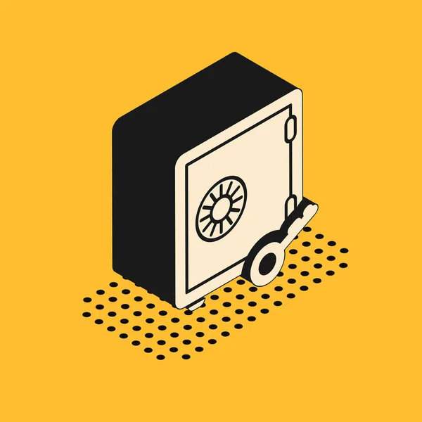 Sarı arkaplanda izole edilmiş Isometric Kanıt kazık ikonu. Kripto para birimi ekonomisi ve finans koleksiyonu. Vektör İllüstrasyonu