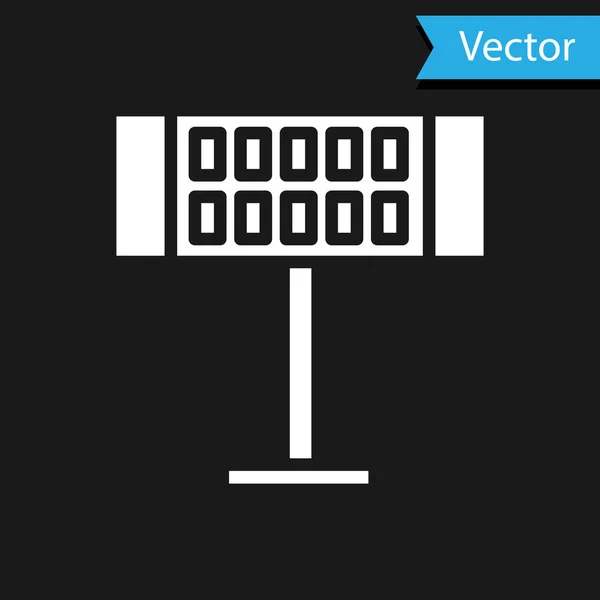 Ícone de aquecedor elétrico branco isolado no fundo preto. Aquecedor de piso infravermelho com controle remoto. Controle do clima da casa. Ilustração vetorial —  Vetores de Stock