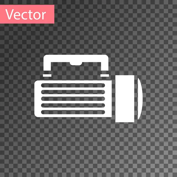 Ícone Lanterna Branca Isolado Fundo Transparente Alça Lanterna Turística Ilustração — Vetor de Stock