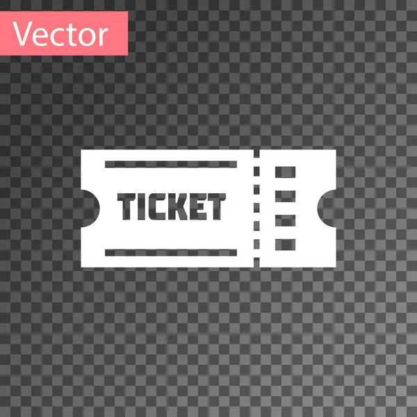 Icono Billete Blanco Aislado Sobre Fondo Transparente Ilustración Vectorial — Vector de stock