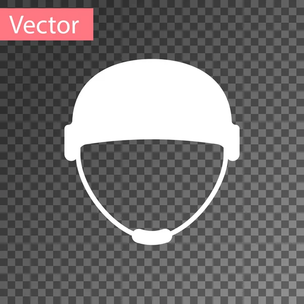 Witte Militaire Helm Pictogram Geïsoleerd Transparante Achtergrond Legerhoed Symbool Van — Stockvector
