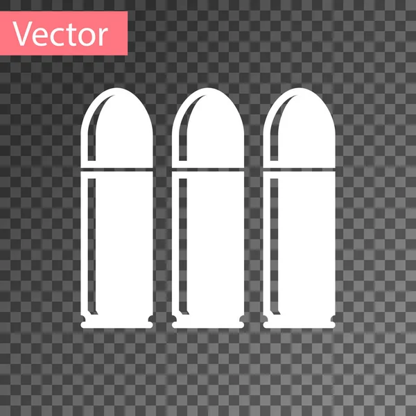 Icono Bala Blanca Aislado Sobre Fondo Transparente Ilustración Vectorial — Vector de stock