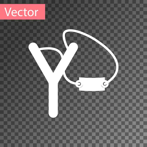 Weißes Schleudersymbol Isoliert Auf Transparentem Hintergrund Vektorillustration — Stockvektor
