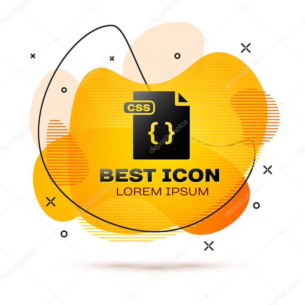 Black Css File Document Download Css Button Icon Isolated On White Background Css File Symbol Abstract Banner With Liquid Shapes Vector Illustration Premium Vector In Adobe Illustrator Ai Ai