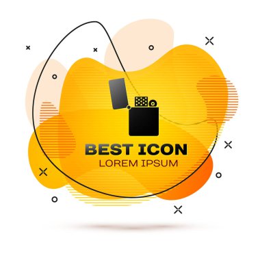 Siyah Işık simgesi beyaz arkaplanda izole edildi. Sıvı şekilli soyut pankart. Vektör İllüstrasyonu