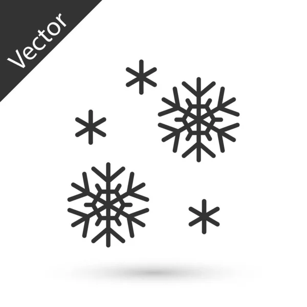 Icono Nieve Gris Aislado Sobre Fondo Blanco Ilustración Vectorial — Archivo Imágenes Vectoriales