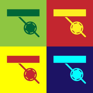 Color Pirate eye patch icon isolated on color background. Pirate accessory.  Vector Illustration