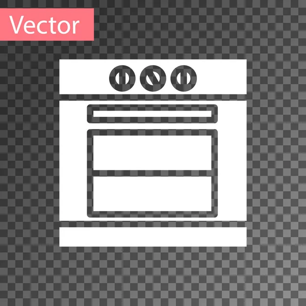 White Oven Symbol isoliert auf transparentem Hintergrund. Herd Gasofen Zeichen vorhanden. Vektorillustration — Stockvektor