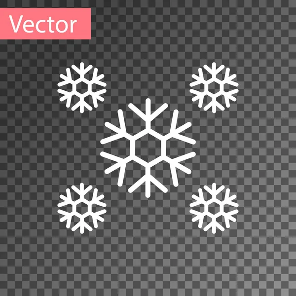 Weißer Schnee Symbol isoliert auf transparentem Hintergrund. Vektorillustration — Stockvektor