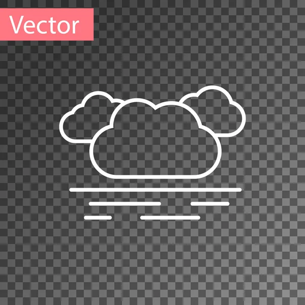 White Cloud icon isolated on transparent background. Vector Illustration — Stock Vector