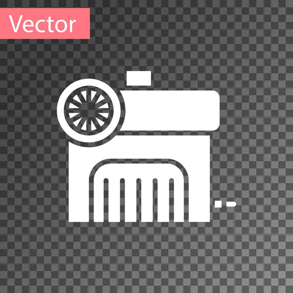 Ícone de compressor de ar branco isolado em fundo transparente. Ilustração vetorial — Vetor de Stock