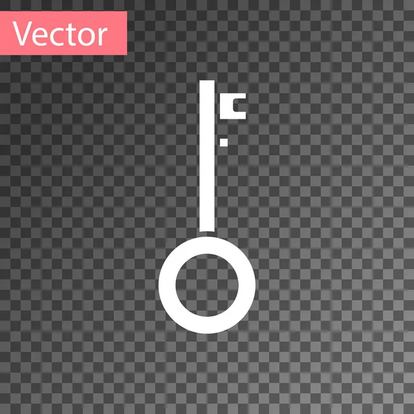Schlüsselsymbol der weißen Piraten isoliert auf transparentem Hintergrund. Vektorillustration — Stockvektor