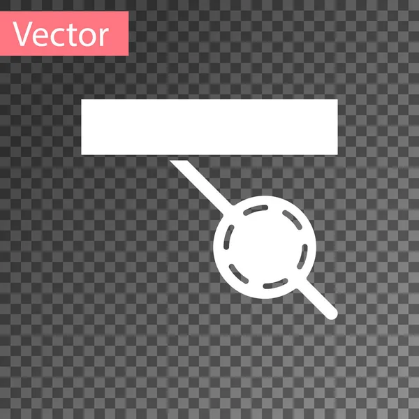 Biała ikona przepaski na oko Pirata izolowana na przezroczystym tle. Piracki dodatek. Ilustracja wektora — Wektor stockowy