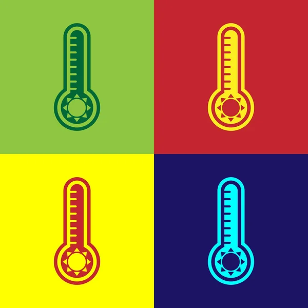 온도계는 배경에 과차가운 아이콘을 합니다 온도계는 덥거나 날씨를 줍니다 일러스트 — 스톡 벡터