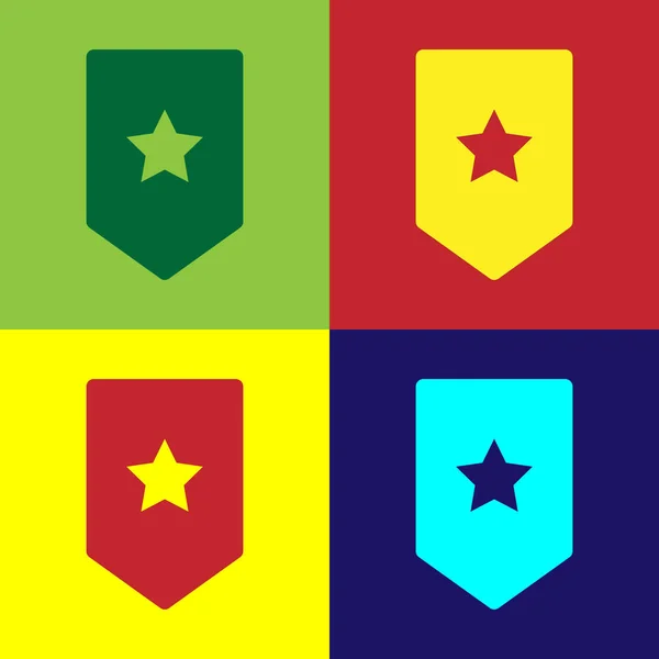 Ikona Barevného Symbolu Izolovaná Pozadí Barvy Vojenský Odznak Vektorová Ilustrace — Stockový vektor