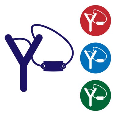 Mavi Sapan simgesi beyaz arkaplanda izole edildi. Renk simgelerini daire düğmelerine ayır. Vektör İllüstrasyonu