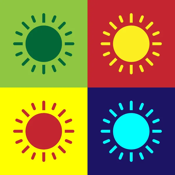 Color Sun Icon Isolated Color Background Vector Illustration — Stock Vector
