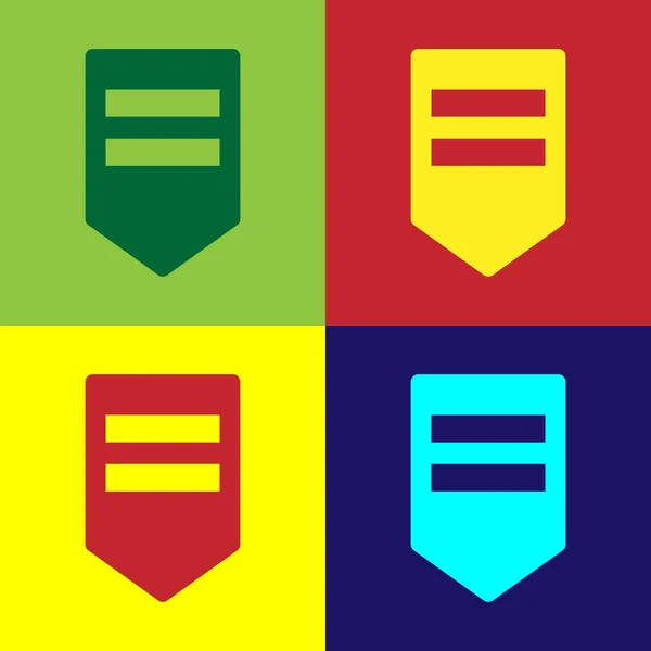 Icono Color Chevron Aislado Sobre Fondo Color Signo Placa Militar — Archivo Imágenes Vectoriales