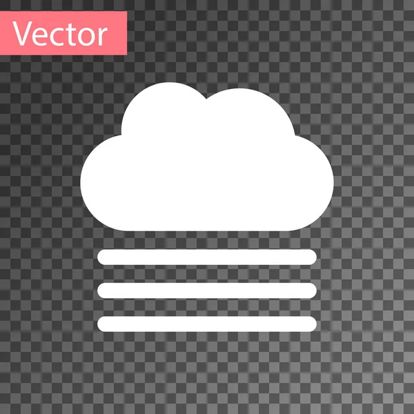 Белый туман и значок облака изолированы на прозрачном фоне. Векторная миграция — стоковый вектор