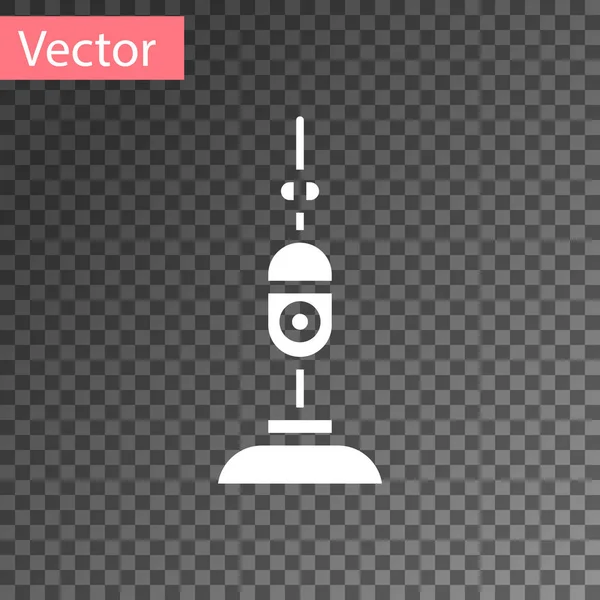 Witte Stofzuiger pictogram geïsoleerd op transparante achtergrond. Vector Illustratie — Stockvector