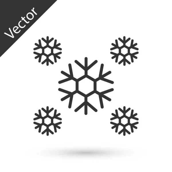 Иконка Серый Снег Выделена Белом Фоне Векторная Миграция — стоковый вектор