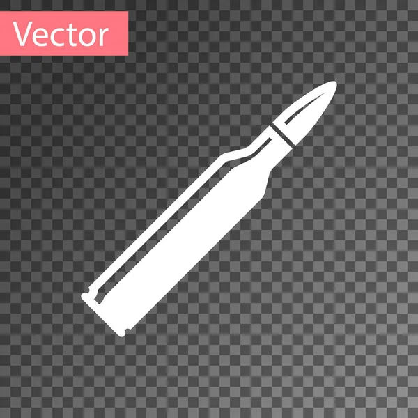 Icono Bala Blanca Aislado Sobre Fondo Transparente Ilustración Vectorial — Vector de stock